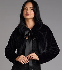 Wrapped Luxe Faux Fur Jacket