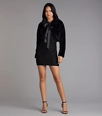 Wrapped Luxe Faux Fur Jacket