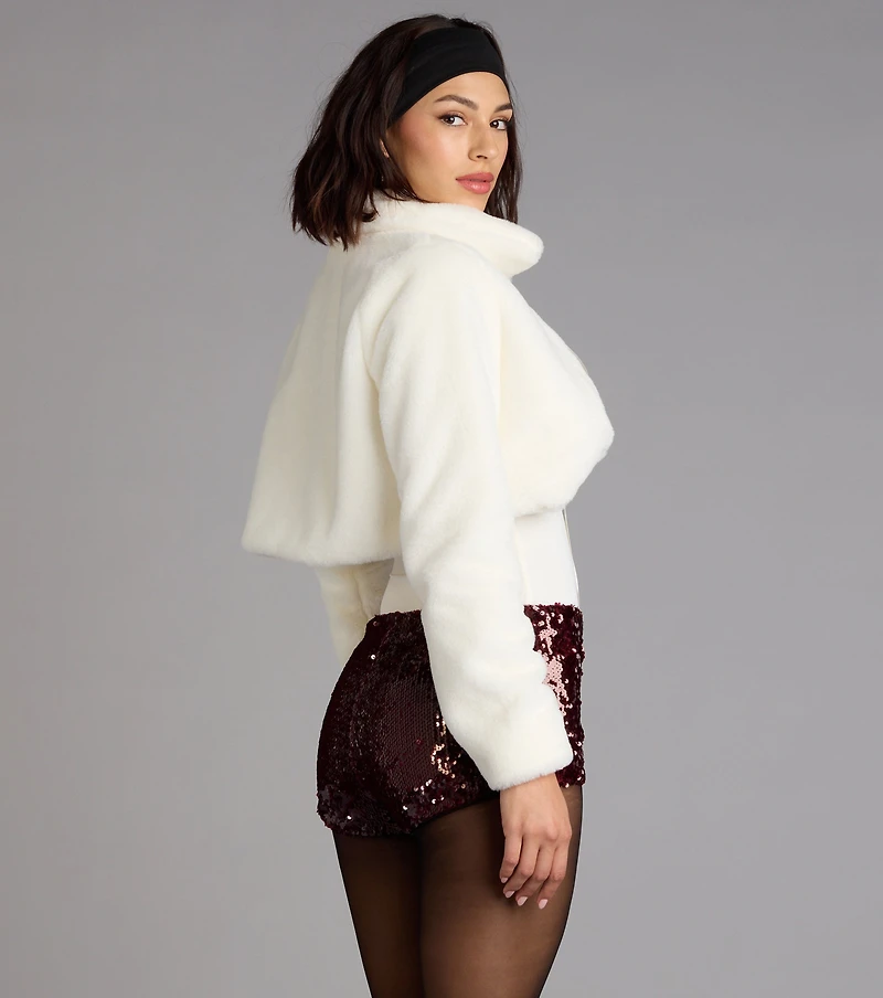 Wrapped Luxe Faux Fur Jacket