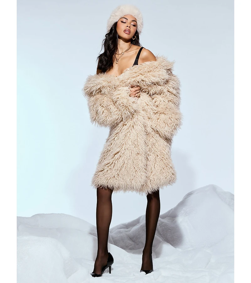 Luxe Life Faux Fur Trench Coat