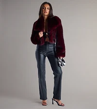 Drama Hour Faux Fur Cropped Jacket