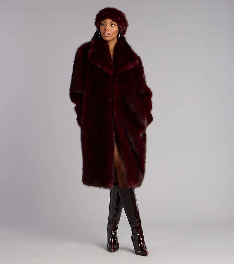 Luxe Look Long Faux Fur Coat