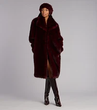Luxe Look Long Faux Fur Coat