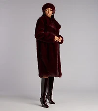 Luxe Look Long Faux Fur Coat