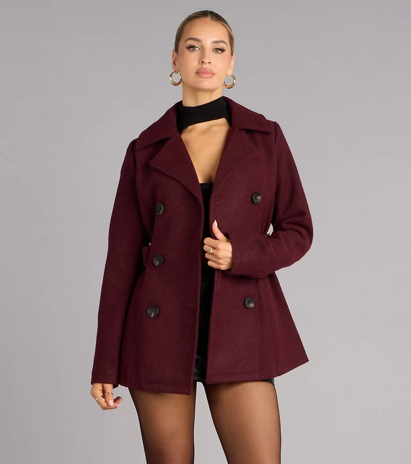 Chic And Snug Belted Button Coat
