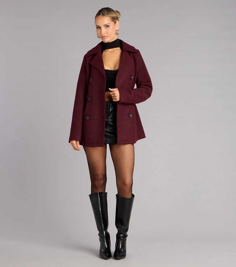 Chic And Snug Belted Button Coat