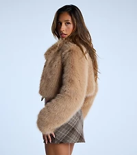 The It Girl Faux Fur Crop Jacket
