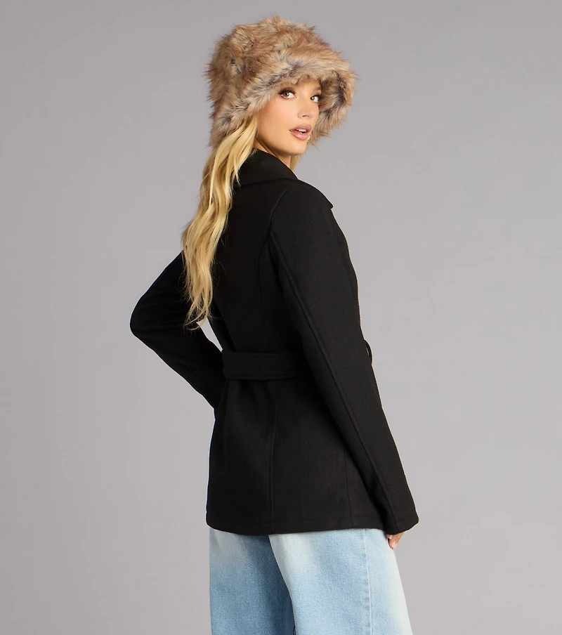 Chic And Snug Belted Button Coat