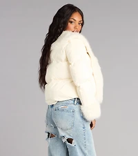 Frost Mode Faux Fur Puffer Jacket