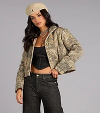 Urban Edge Camouflage Puffer Jacket