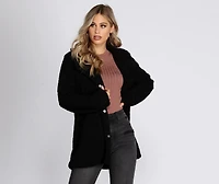 Lovin' Knit Teddy Trench Coat