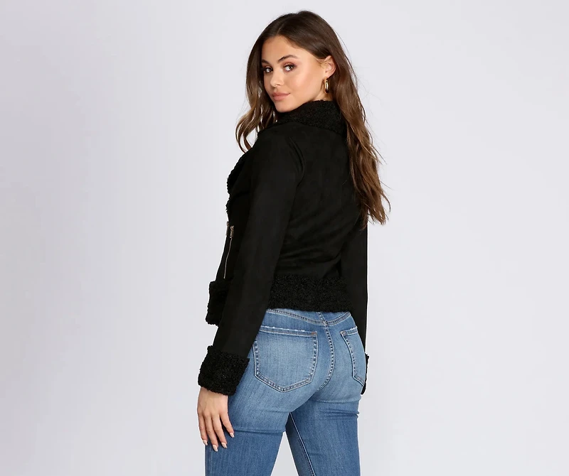 Penny-Lane Faux Suede Jacket