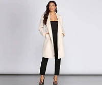 Straight Elegance Long Fur Coat