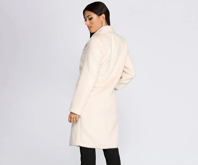 Straight Elegance Long Fur Coat