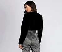 Faux Fur Crop Jacket