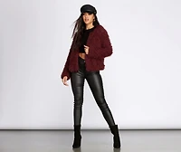 Stylish Shaggy Faux Fur Jacket