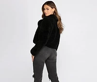 Faux Fur Moto Jacket