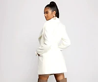 So Fab Fleece Belted Trench Coat