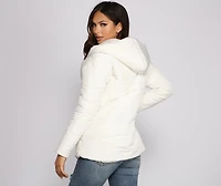 Lightweight Nylon Hooded Puffer Jacket