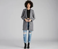 New York Faux Wool Trench Coat