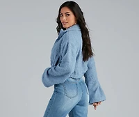 Keep It Chic Sherpa Cropped Jacket