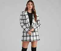 Pretty And Posh Plaid Coat