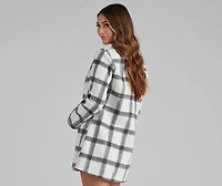 Pretty And Posh Plaid Coat