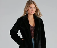 Layered Luxe Faux Fur Coat