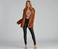 Layered Luxe Faux Fur Coat