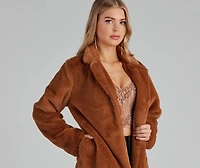 Layered Luxe Faux Fur Coat