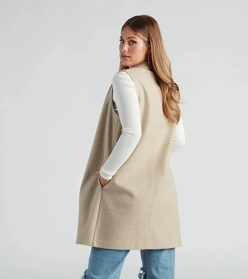 Autumn Chill Faux Wool Vest