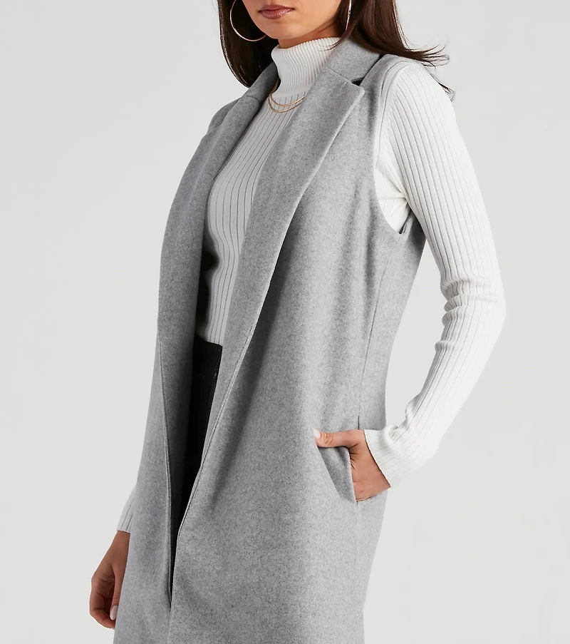 Autumn Chill Faux Wool Vest