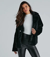 So Fur It Faux Collared Jacket