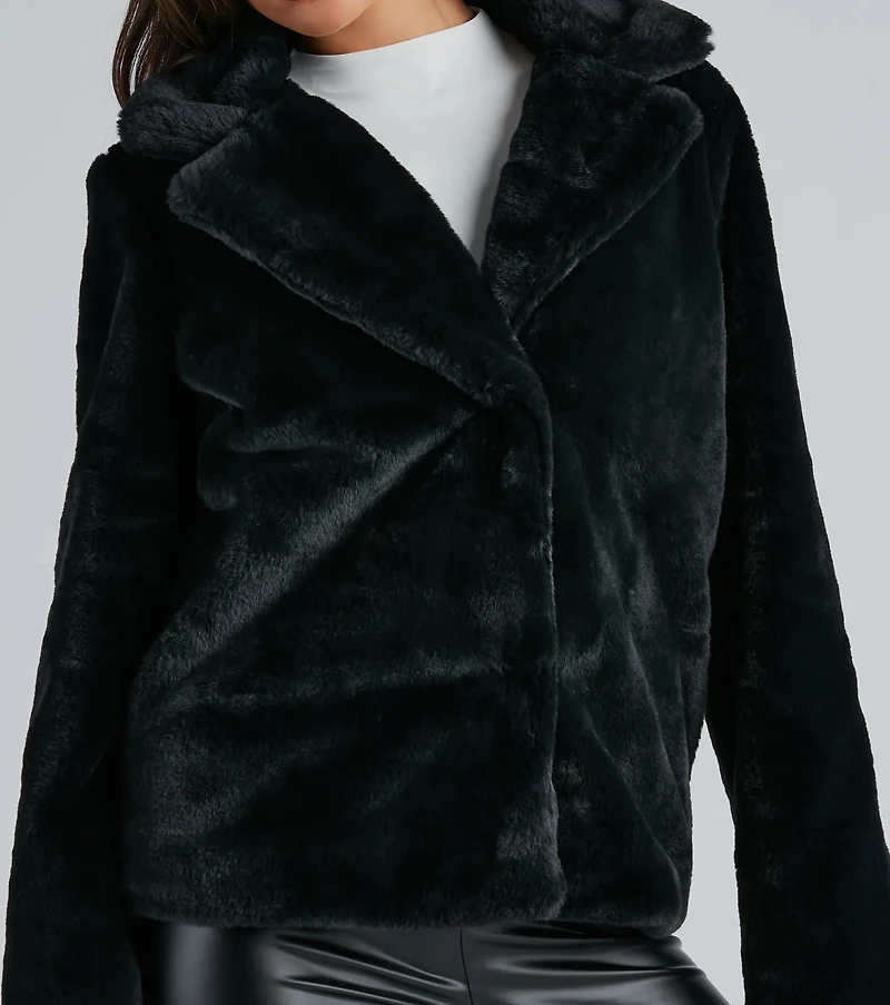 So Fur It Faux Collared Jacket