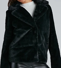 So Fur It Faux Collared Jacket