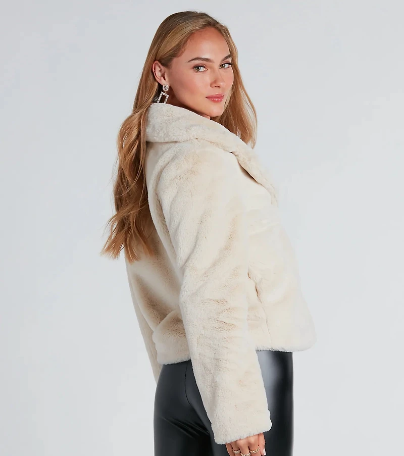 So Fur It Faux Collared Jacket