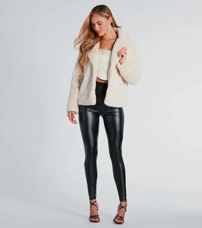 So Fur It Faux Collared Jacket