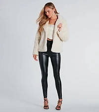 So Fur It Faux Collared Jacket