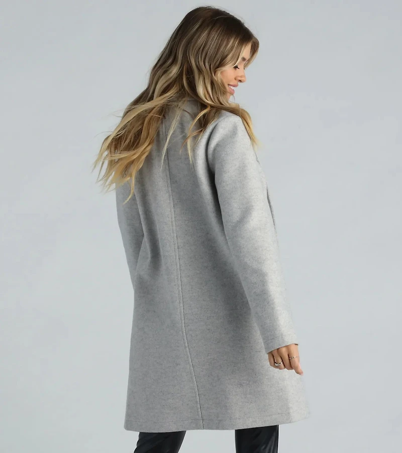 Always A Classic Faux Wool Trench Coat