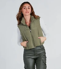 Aspen Bound Brushed Twill Puffer Vest