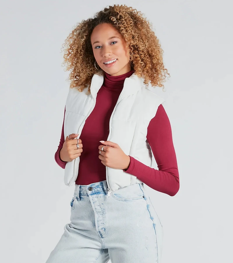 Aspen Bound Brushed Twill Puffer Vest