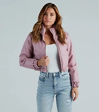 Always Slick Faux Leather Puffer Jacket