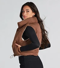 Mood Reversed Crop Puffer Vest