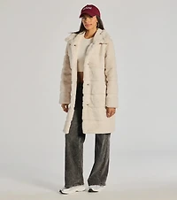 Timeless Glam Faux Fur Trench Coat