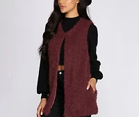 Pretty And Posh Faux Fur Vest