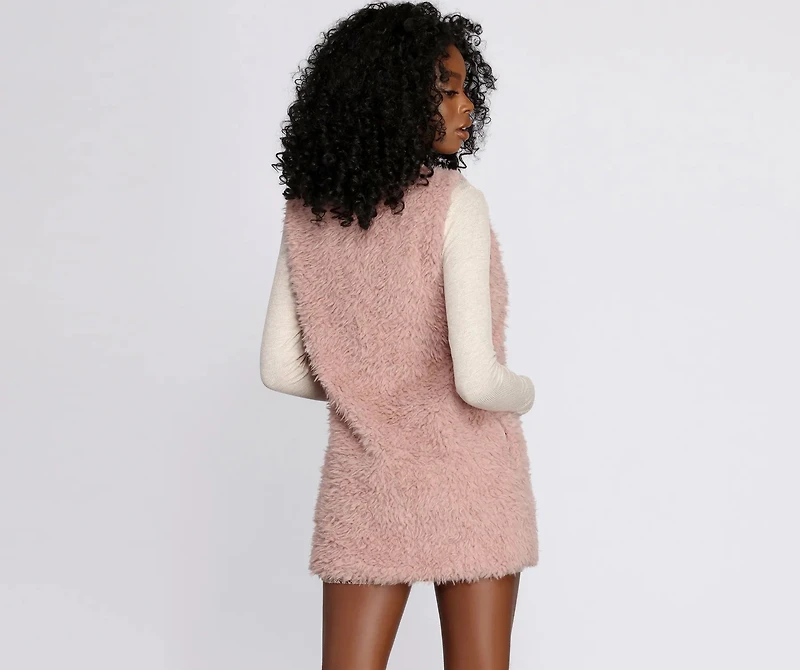 Pretty And Posh Faux Fur Vest