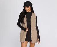 Pretty And Posh Faux Fur Vest