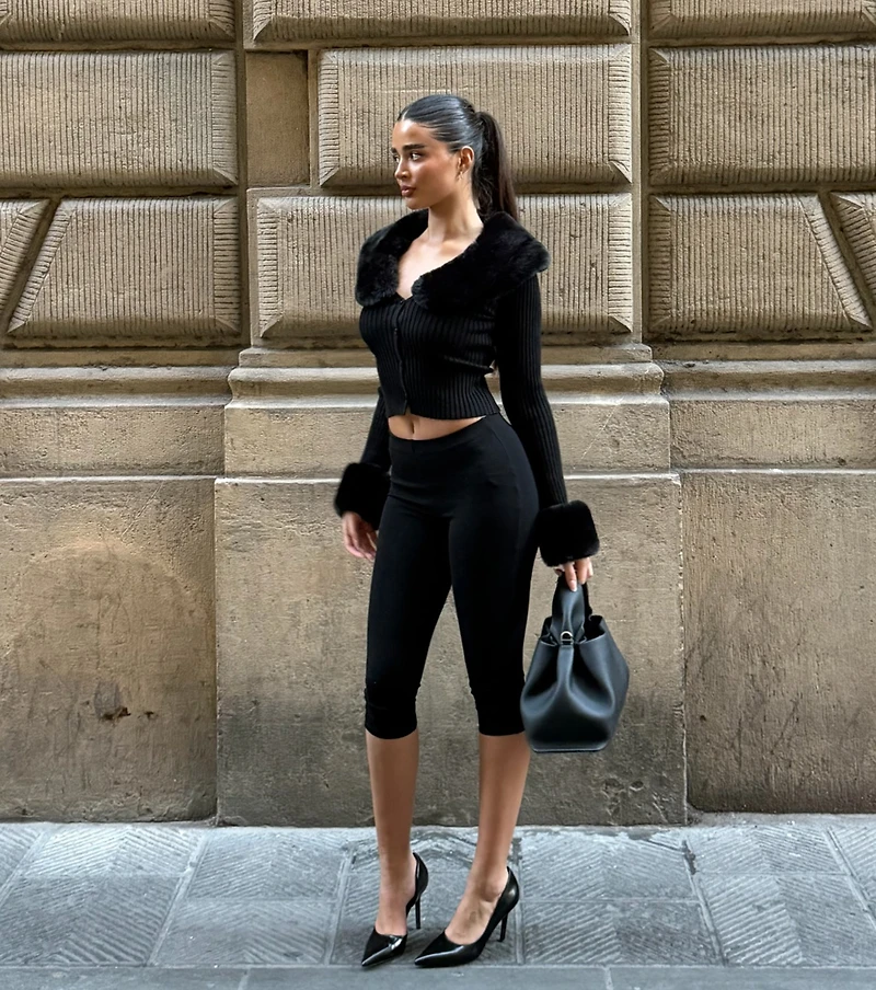 Sweet Talk Removable Faux Fur Cardigan