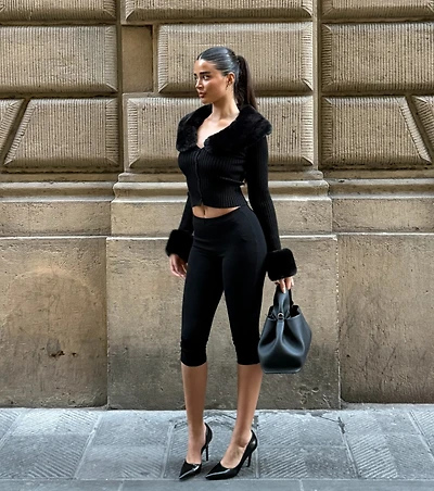 Sweet Talk Removable Faux Fur Cardigan