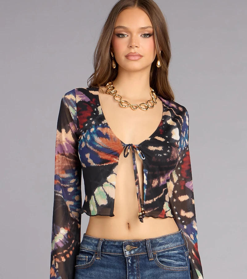Flutter Feels Butterfly Crop Top
